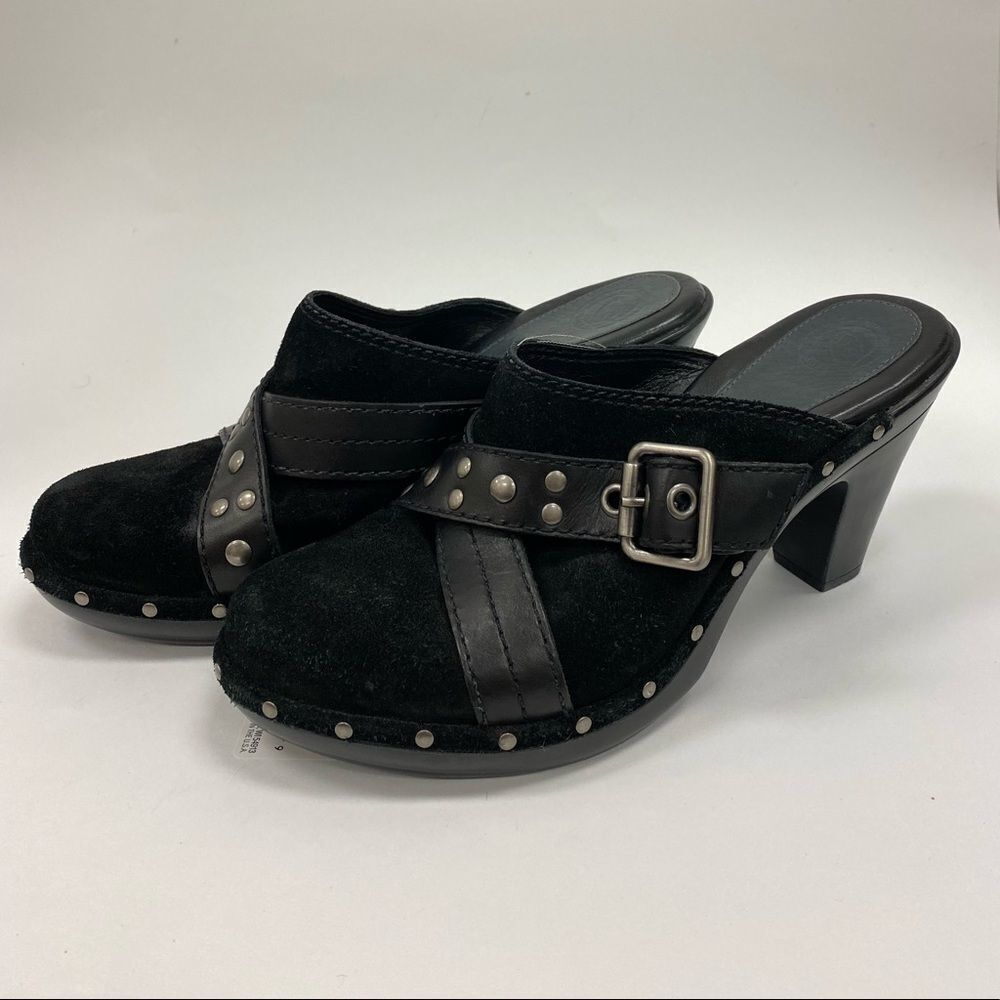 NURTURE black suede becca studded mules - Picture 6 of 10